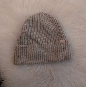 Madewell Chunky 100% Merino Wool Cuffed Beanie Hat Winter Oatmeal Taupe